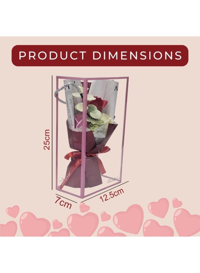 Home Smart Artificial Rose Bouquet Flower PVC Box Set – Realistic Silk Roses in Decorative Gift Box for Home, Wedding, Anniversary, Valentine’s and Special Occasions - Image 2